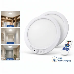 4/2Pack Rechargeable Sensor Ceiling Light with Remote Control, - Thumbnail Image 10