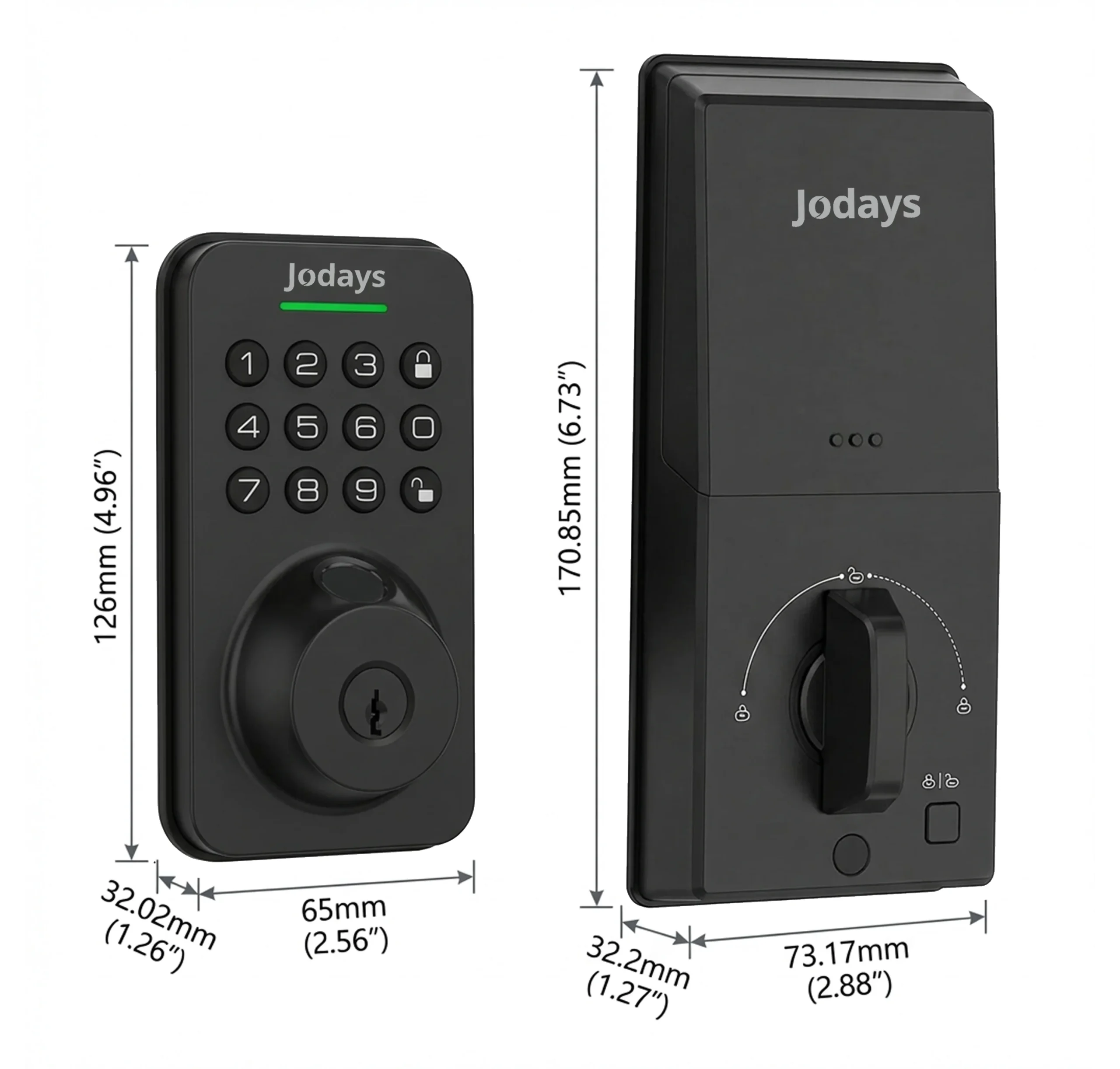 Smart Deadbolt Lock with Fingerprint & Keypad, Keyless Entry Door Lock with App Control, - Image 7
