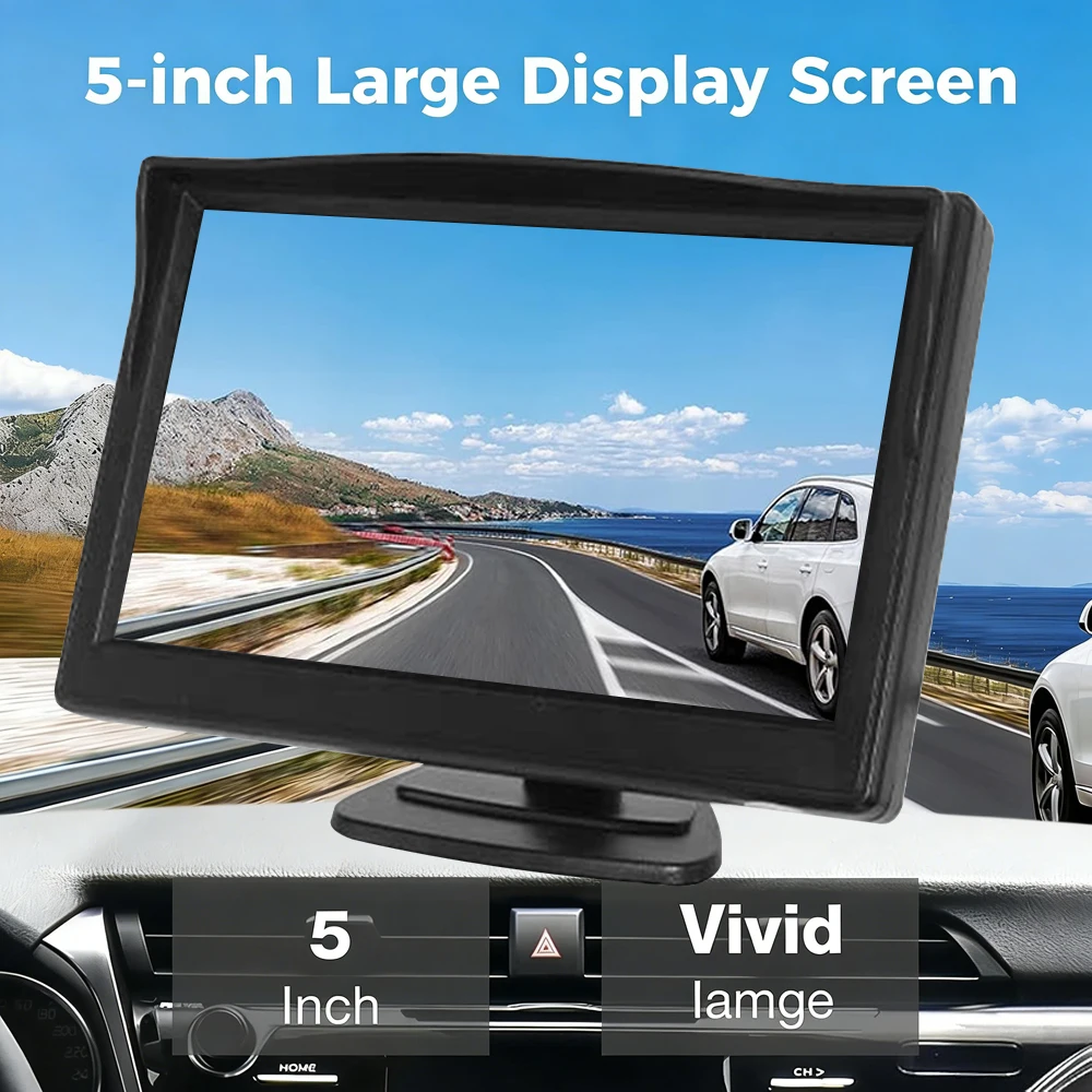 5Inch Rear View Camera, Portable Monitor Screen Reversing Camera - Image 2