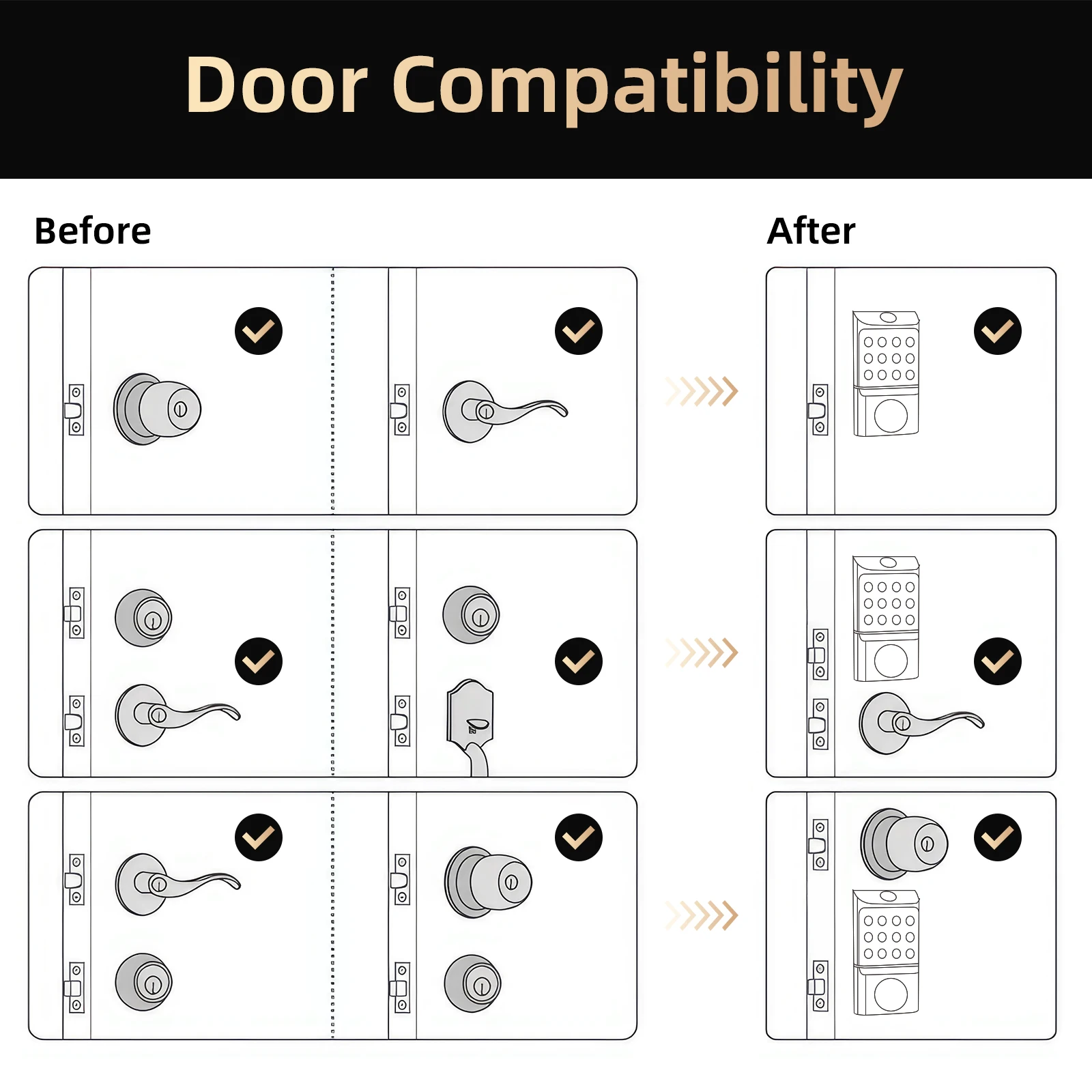 Smart Lock Keyless Entry Door Lock Fingerprint - Image 6