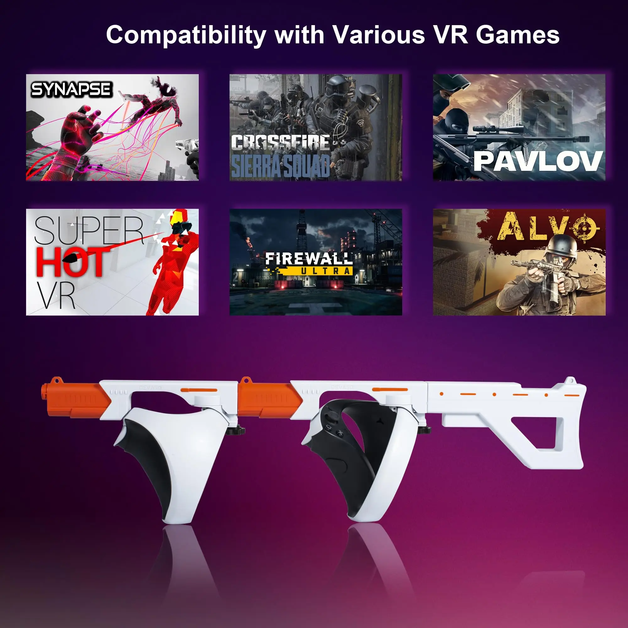 Gun Stock for PSVR2, 3-in-1 Changing VR Handle Accessories for Playstation VR2 - Image 5
