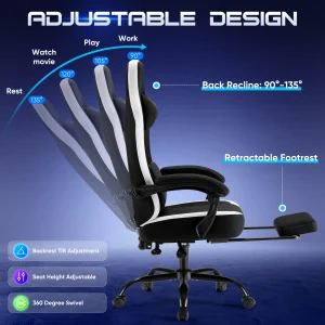 Ergonomic Computer Gaming Chair - Thumbnail Image 4