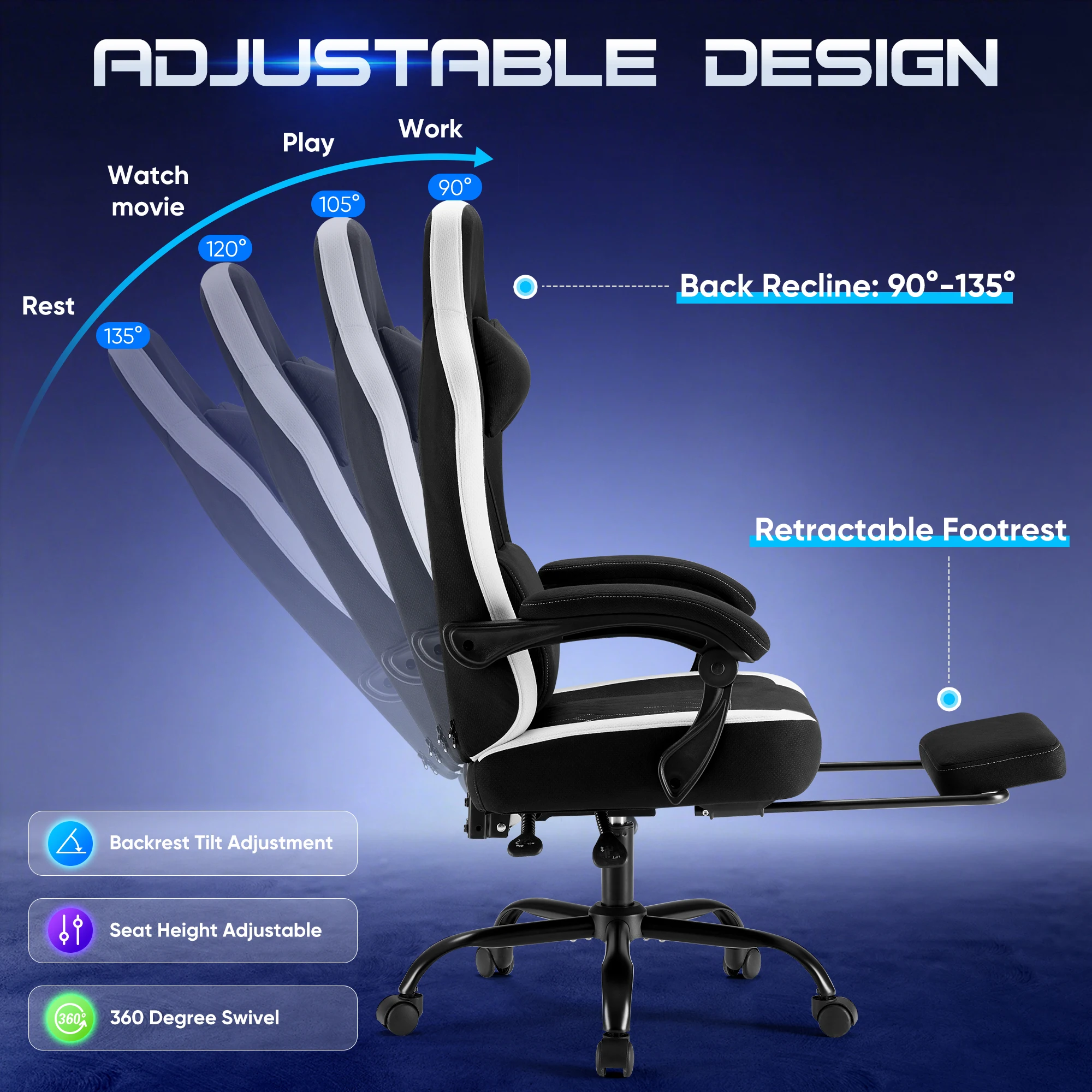 Ergonomic Computer Gaming Chair - Image 4