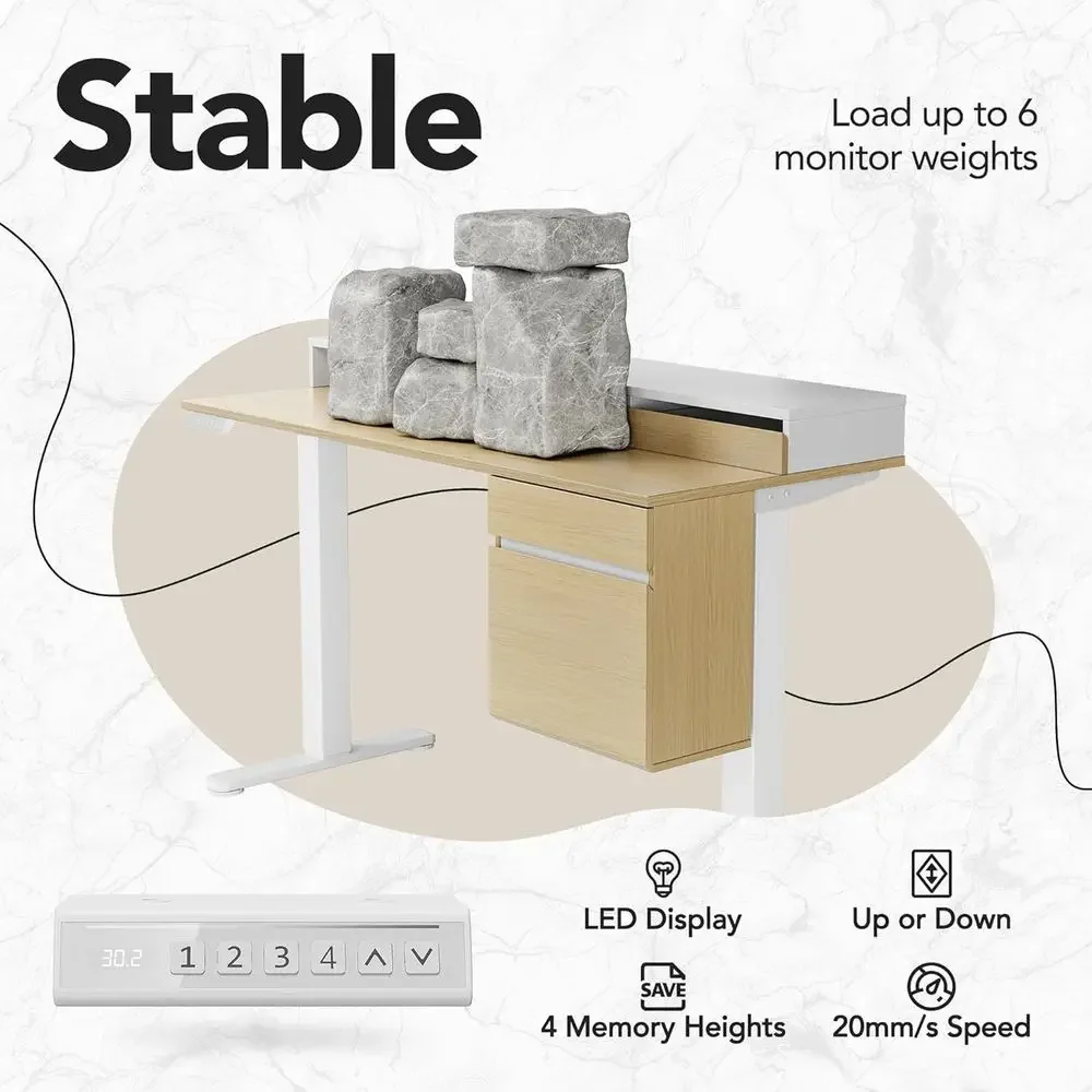 47 Height-Adjustable Electric Standing Desk - Image 6