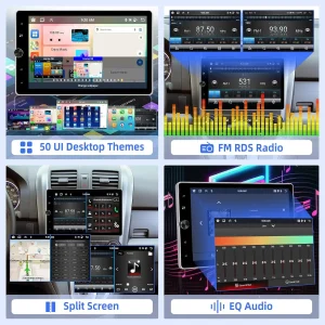 10inch Android 15 2+32G Wireless Carplay Double Din Backup Camera Split Screen - Thumbnail Image 6