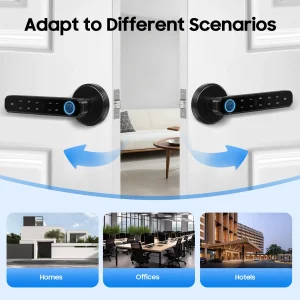 Smart Door Handle Lock Fingerprint/Password - Thumbnail Image 4