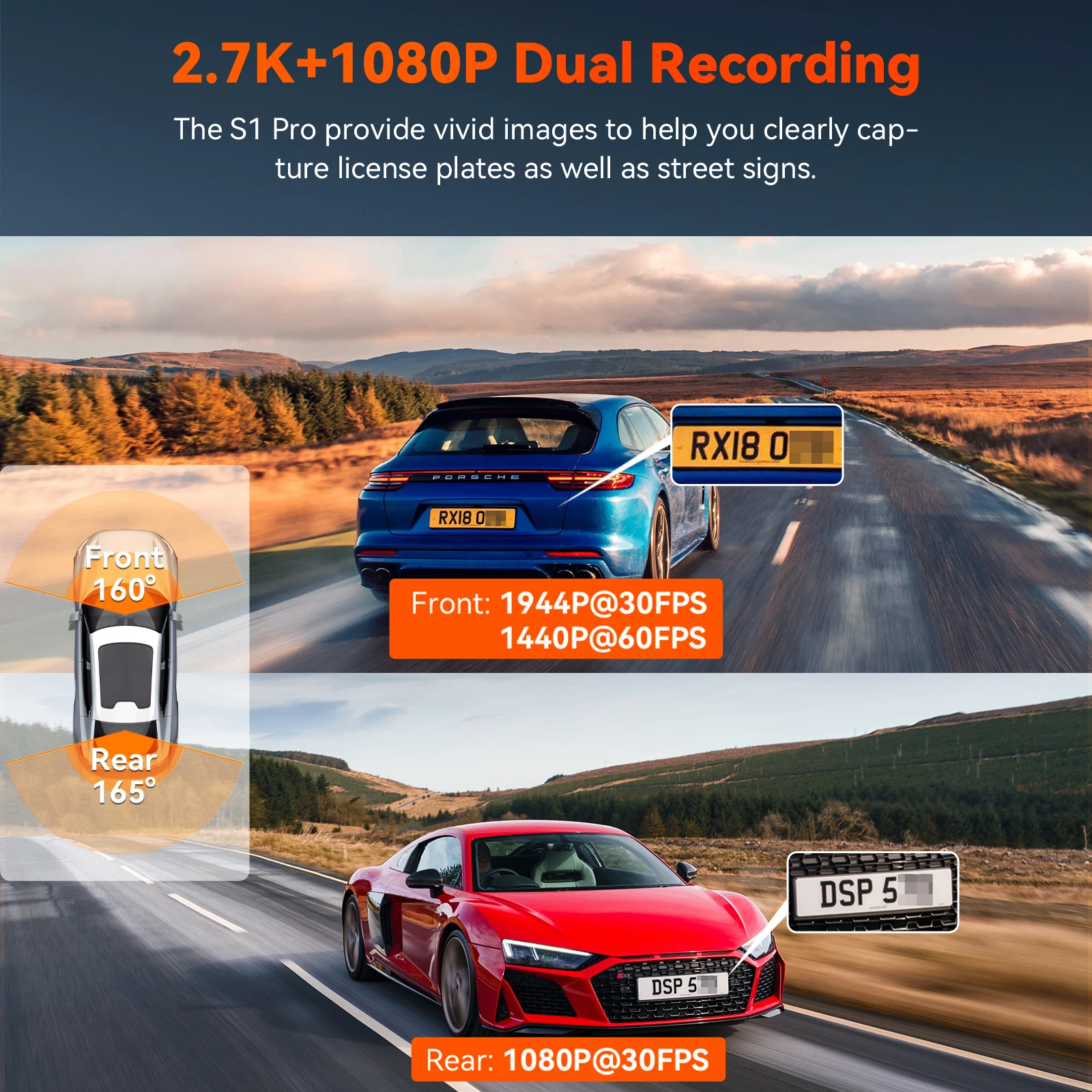 Dashcam 2.7K Front and Rear 5Camera HDR - Image 2