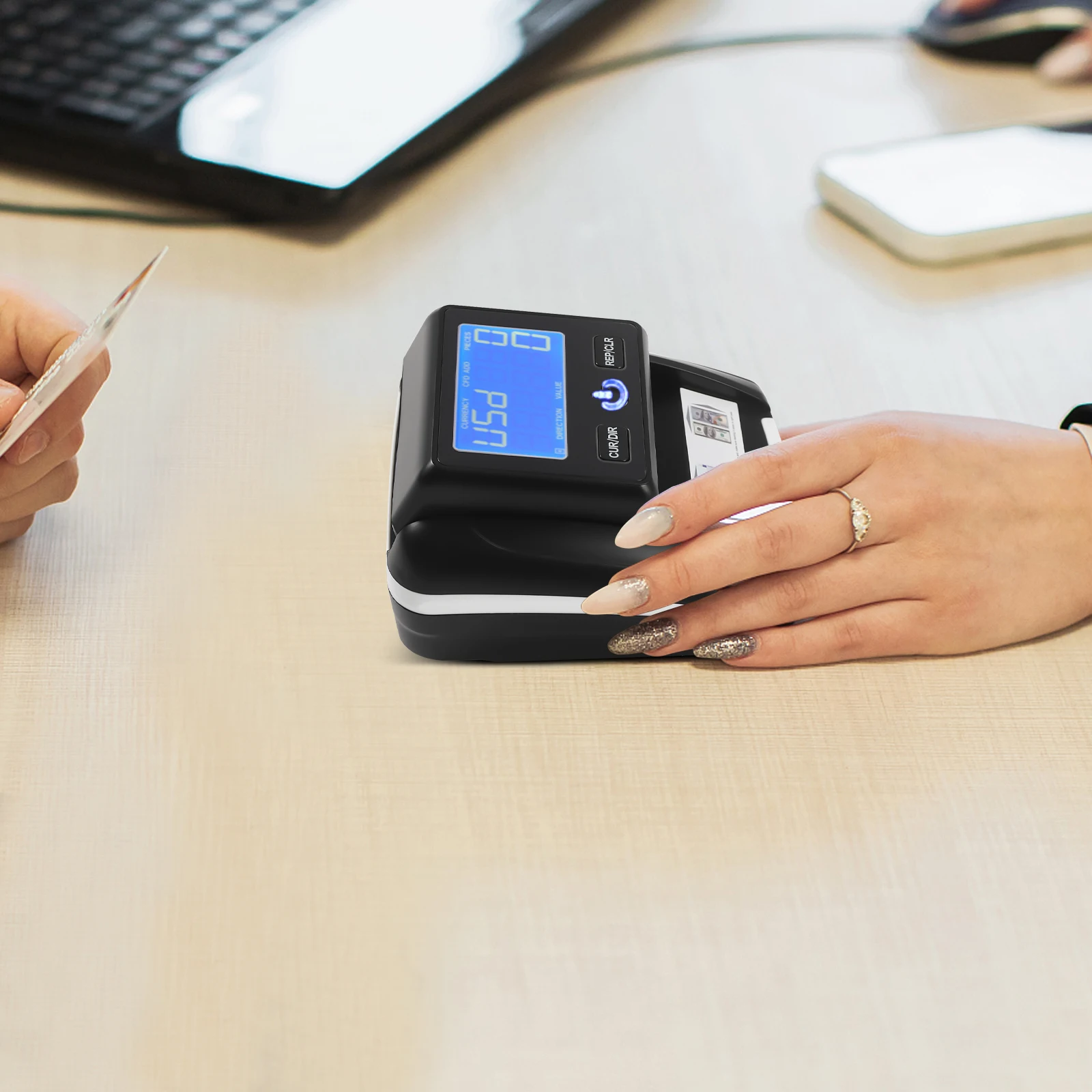 Counterfeit Bill Detector 2-in-1 Detect Count 1-999 - Image 7
