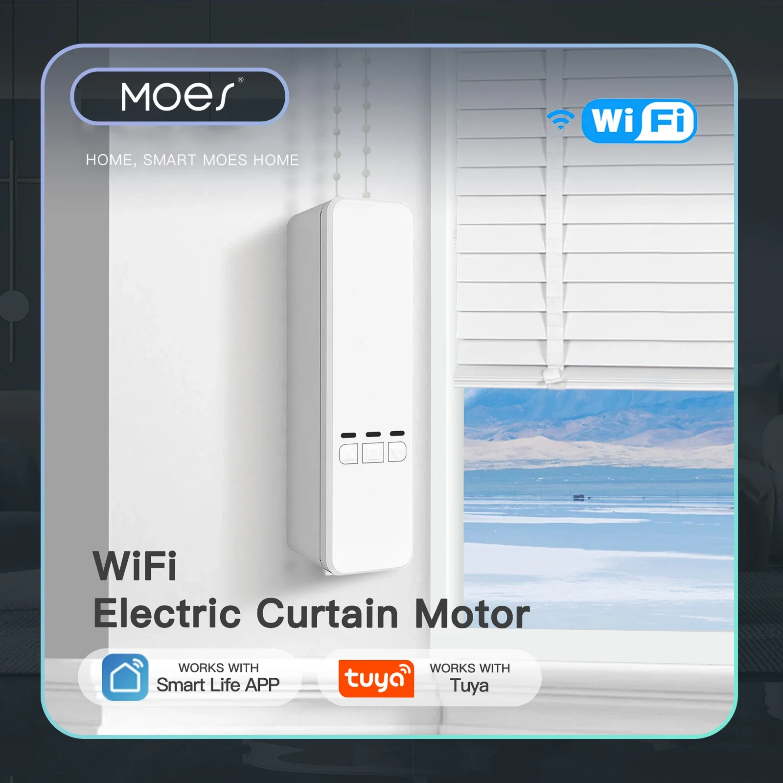 WiFi Smart Motor Electric Chain Roller Blinds Alexa/Google - Image 1