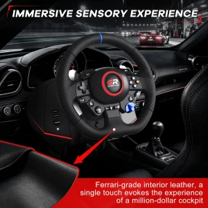 Gaming Steering Wheel 3-Pedal and gear lever Set - Thumbnail Image 6