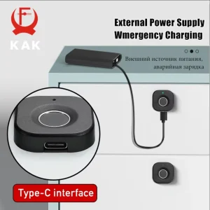 Biometric Fingerprint Lock Black Keyless Cabinet Lock Smart Drawer Locks - Thumbnail Image 4