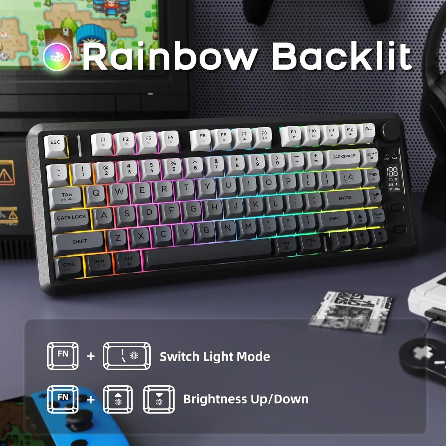ATTACK SHARK M75 Wireless Membrane Gaming Keyboard - Image 5
