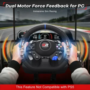 Gaming Steering Wheel 3-Pedal and gear lever Set - Thumbnail Image 3