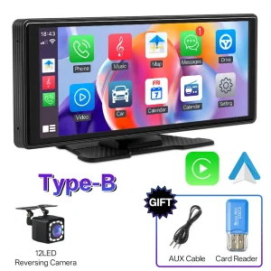 10.26" Portable Car Stereo, Wireless CarPlay & Android Auto Touch Screen GPS Navigation FM Multimedia Player - Thumbnail Image 10