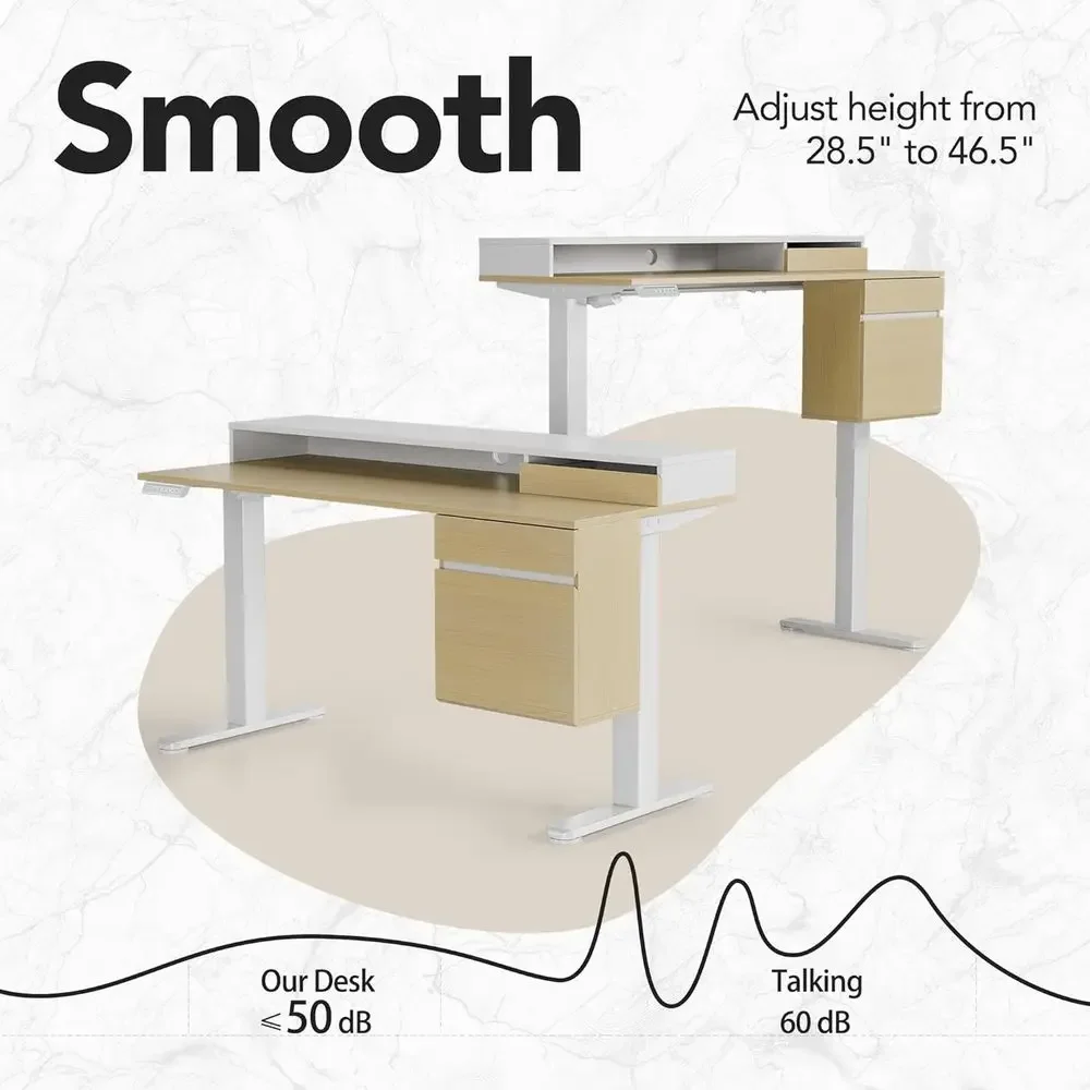 47 Height-Adjustable Electric Standing Desk - Image 4