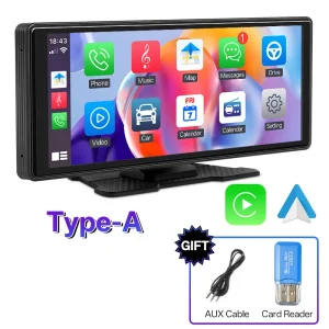 10.26" Portable Car Stereo, Wireless CarPlay & Android Auto Touch Screen GPS Navigation FM Multimedia Player - Thumbnail Image 9