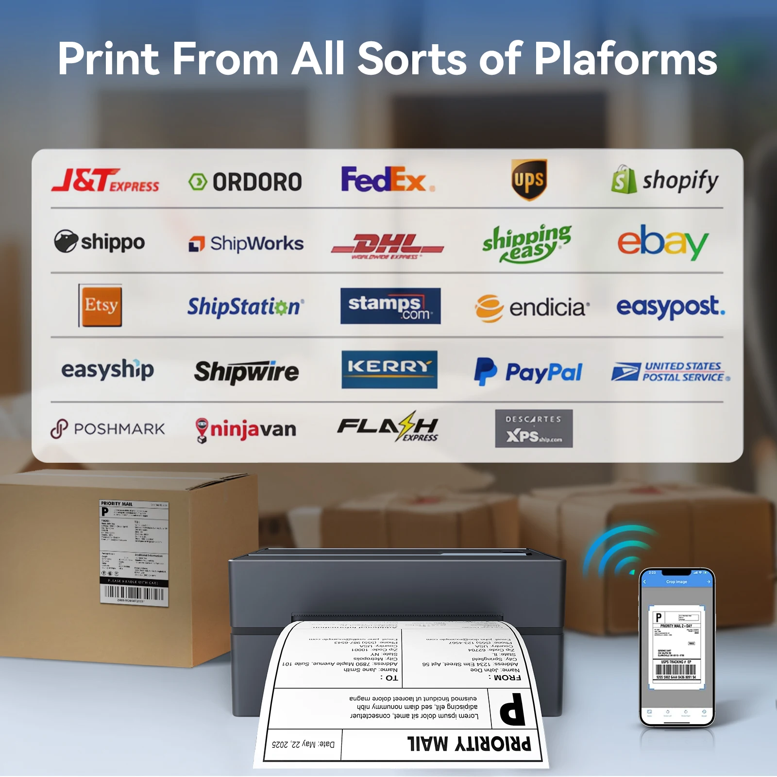 Thermal Label Printer Portable 4X6 - Image 6