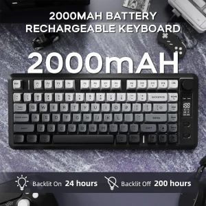 ATTACK SHARK M75 Wireless Membrane Gaming Keyboard - Thumbnail Image 4