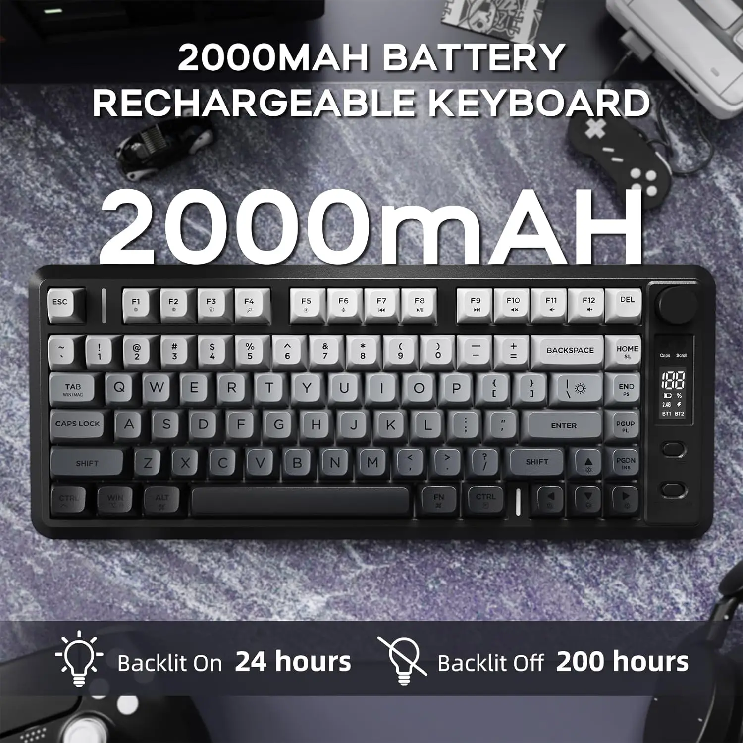 ATTACK SHARK M75 Wireless Membrane Gaming Keyboard - Image 4