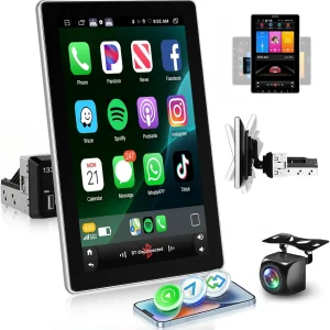 10inch Android 15 2+32G Wireless Carplay Double Din Backup Camera Split Screen - Thumbnail Image 9