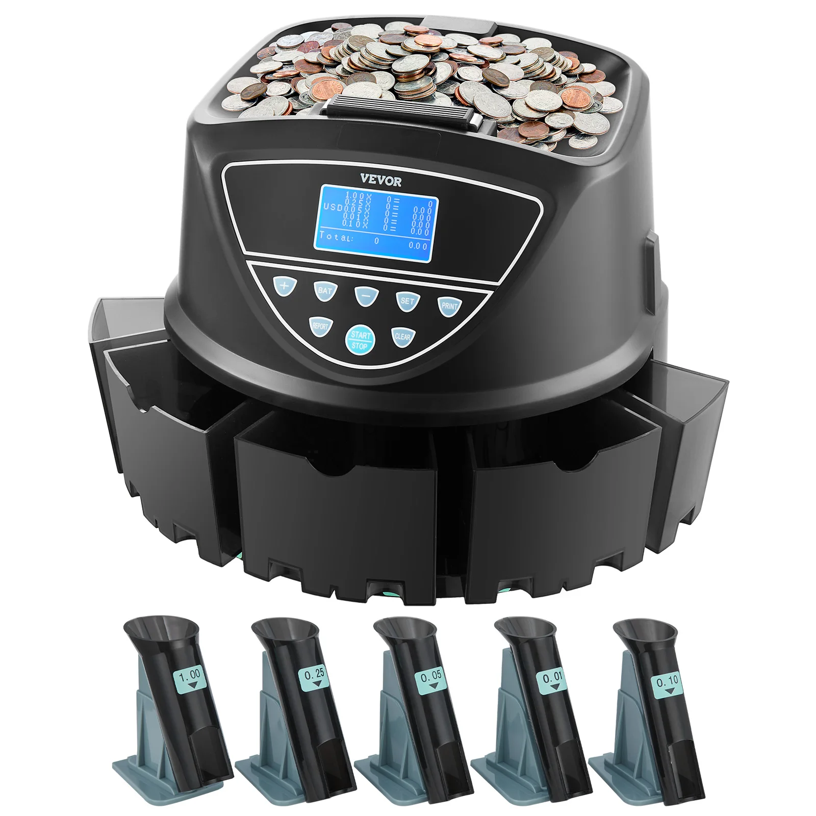 Coin Sorter Coin Counter Machine for 5 Kinds of USD Coins - Image 1