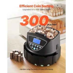 Coin Sorter Coin Counter Machine for 5 Kinds of USD Coins - Thumbnail Image 3