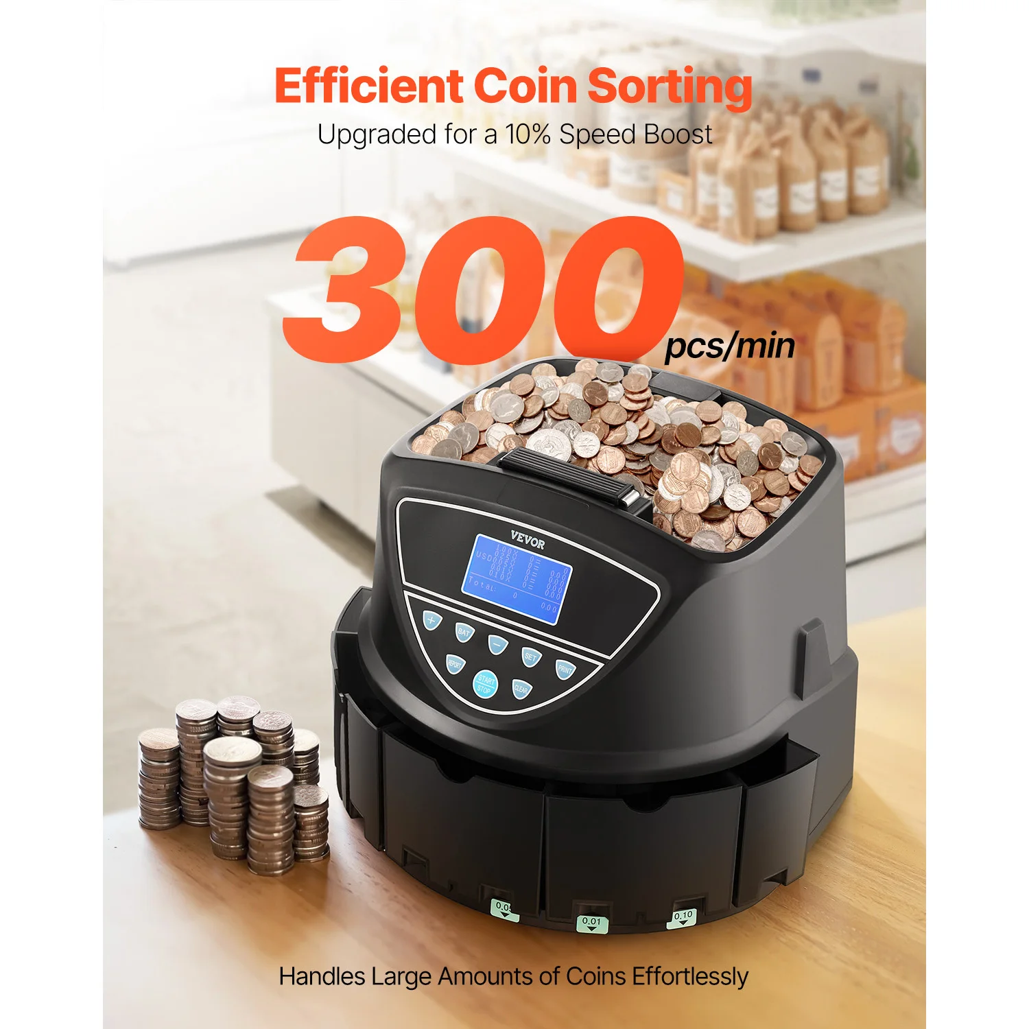Coin Sorter Coin Counter Machine for 5 Kinds of USD Coins - Image 3