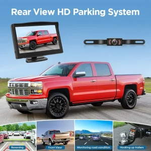5Inch Rear View Camera, Portable Monitor Screen Reversing Camera - Thumbnail Image 3