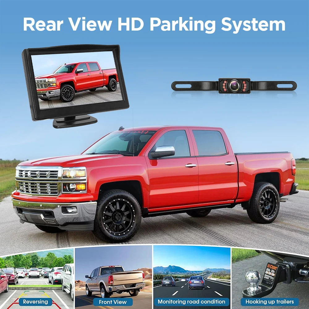 5Inch Rear View Camera, Portable Monitor Screen Reversing Camera - Image 3