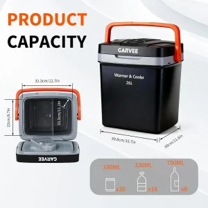 26L Portable Car Cooler & Warmer, - Thumbnail Image 2