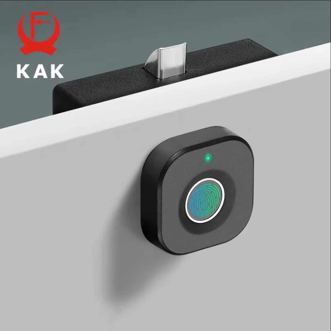 Biometric Fingerprint Lock Black Keyless Cabinet Lock Smart Drawer Locks - Image 1