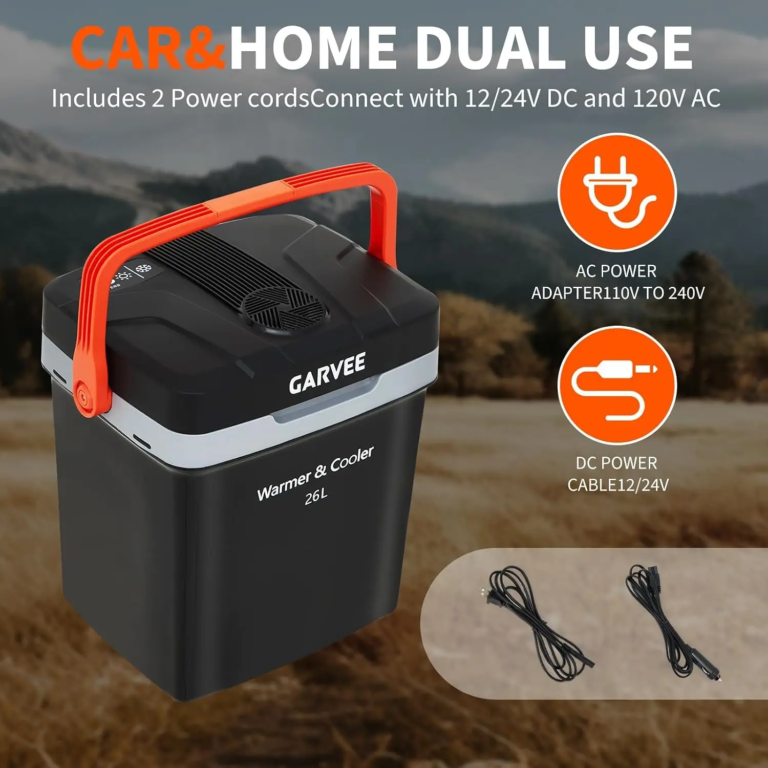 26L Portable Car Cooler & Warmer, - Image 8