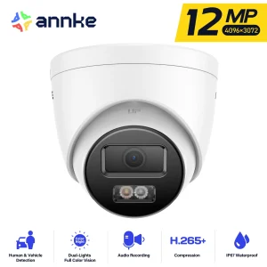 Smart Dual-Light PoE IP Camera, Motion Detection 2.0, H.265+ 30m Night Vision, Built-in Mic, I