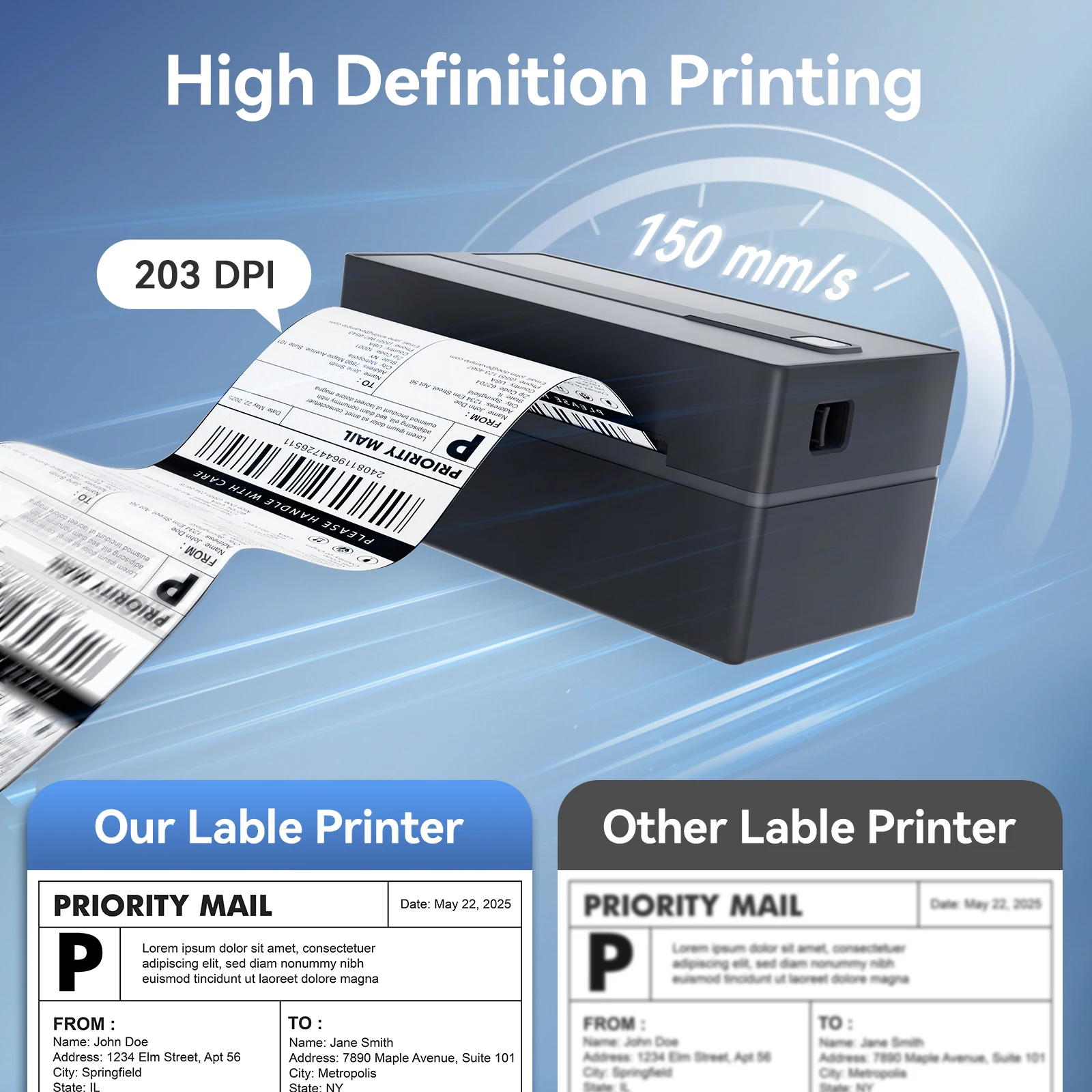 Thermal Label Printer Portable 4X6 - Image 1